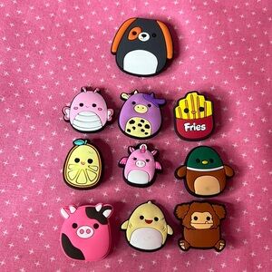 10 Squishmallow Croc Charms